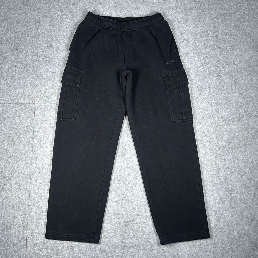 Aritzia Sweatfleece Mega Fit Sweatpants Womens Small(24x27) Black Cargo Baggy